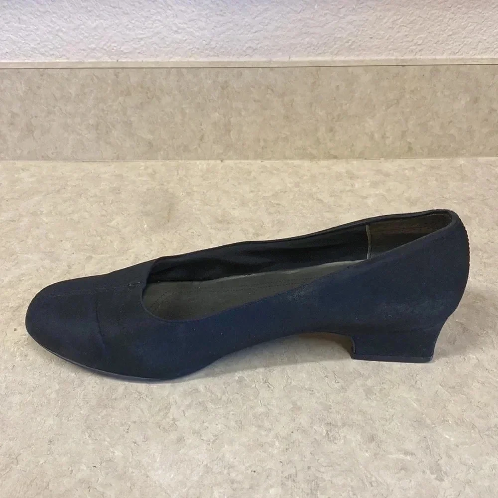 Trotters‎ Black Block Heeled Slip-on Wide Width Dress Shoe